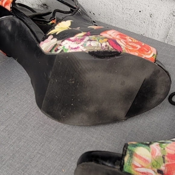 JUSTFAB Jasline Floral Lace Up Stilettos - Picture 10 of 10